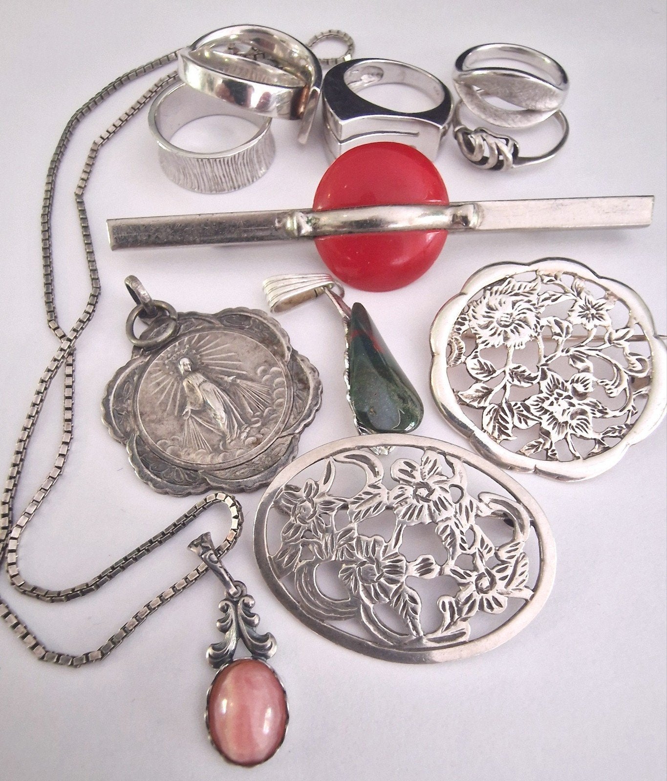 lot zilveren sieraden, Ophalen of Verzenden, Zilver