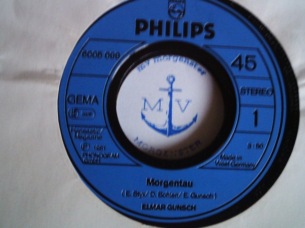 Elmar Gunsch - Morgentau   9a, 7 inch, Zo goed als nieuw, Beschermende buitenhoes, Overige typen