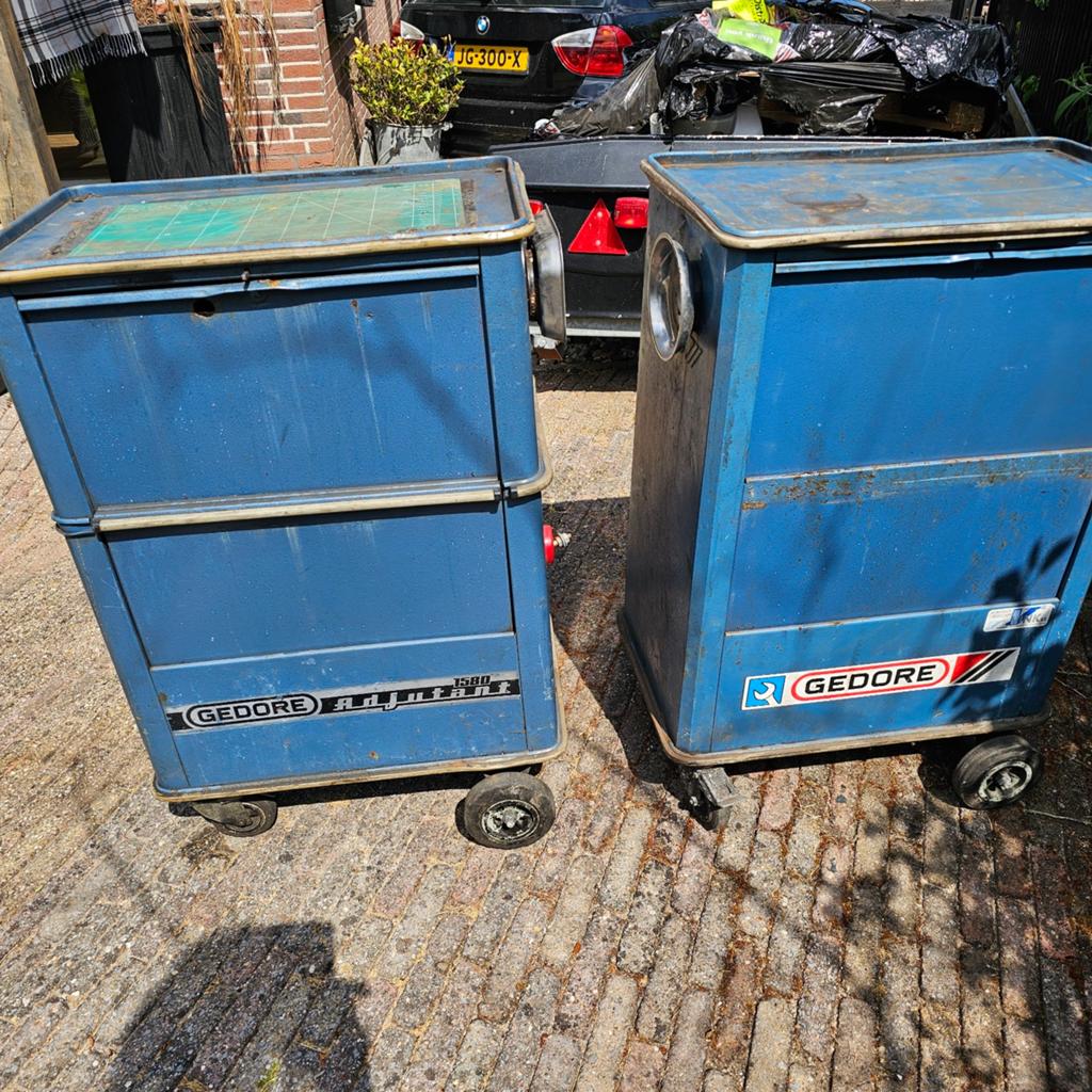 2x Gedore Gereedschapswagens, Ophalen, Gebruikt