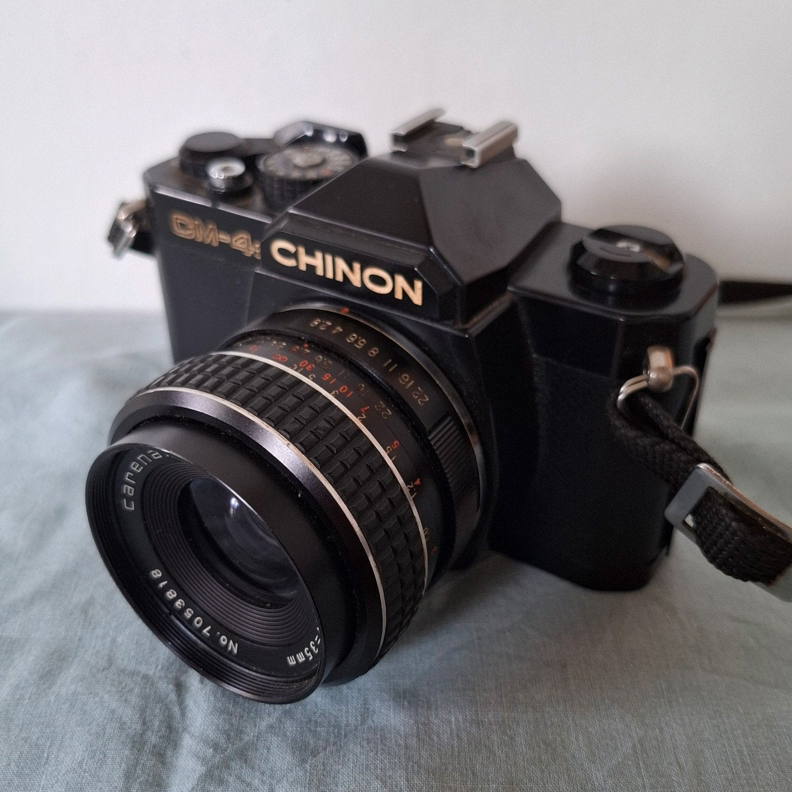Chinon CM-4s met Carenar 35mm, Ophalen of Verzenden, Gebruikt, Spiegelreflex, Overige Merken