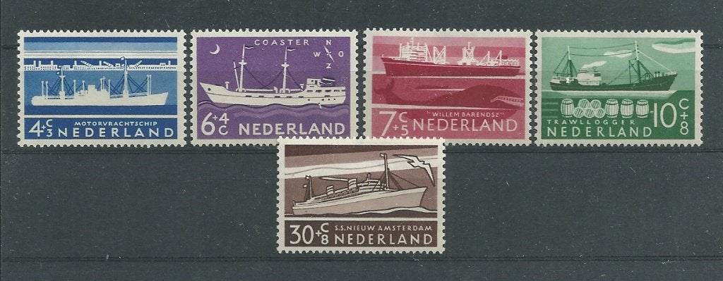 Nederland 1957, NVPH 688 t/m 692, postfris., Postzegels en Munten, Postzegels | Nederland, Ophalen of Verzenden, Na 1940, Postfris