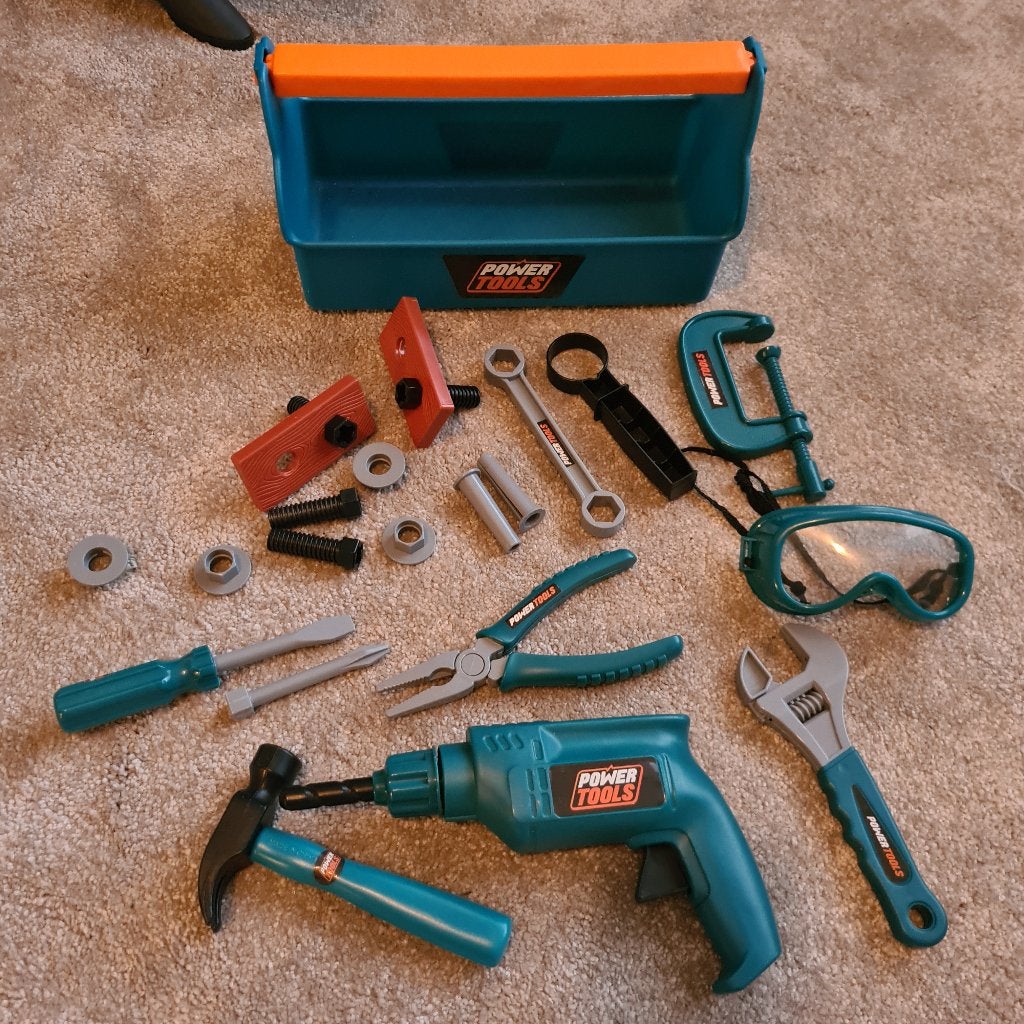 Power Tools Gereedschapskoffer Speelgoed, Ophalen of Verzenden, Gebruikt, Jongen