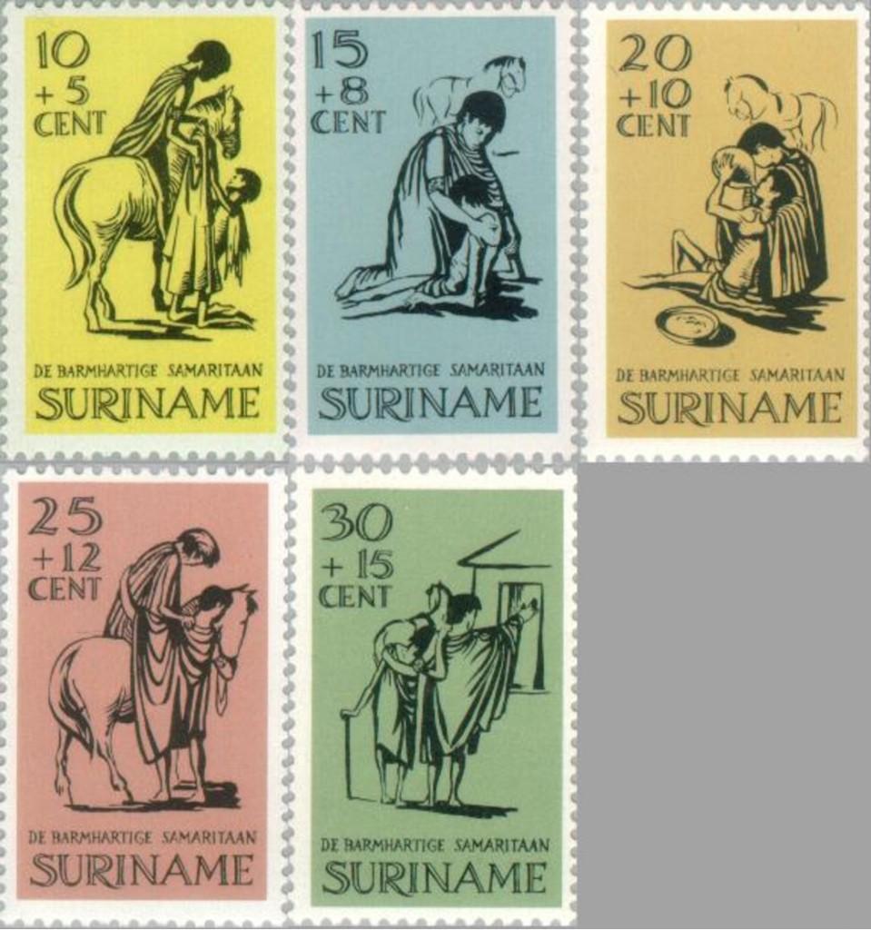 Suriname 1967 - nvph 470-474 - Paasweldadigheid, Postzegels en Munten, Postzegels | Suriname, Verzenden, Postfris
