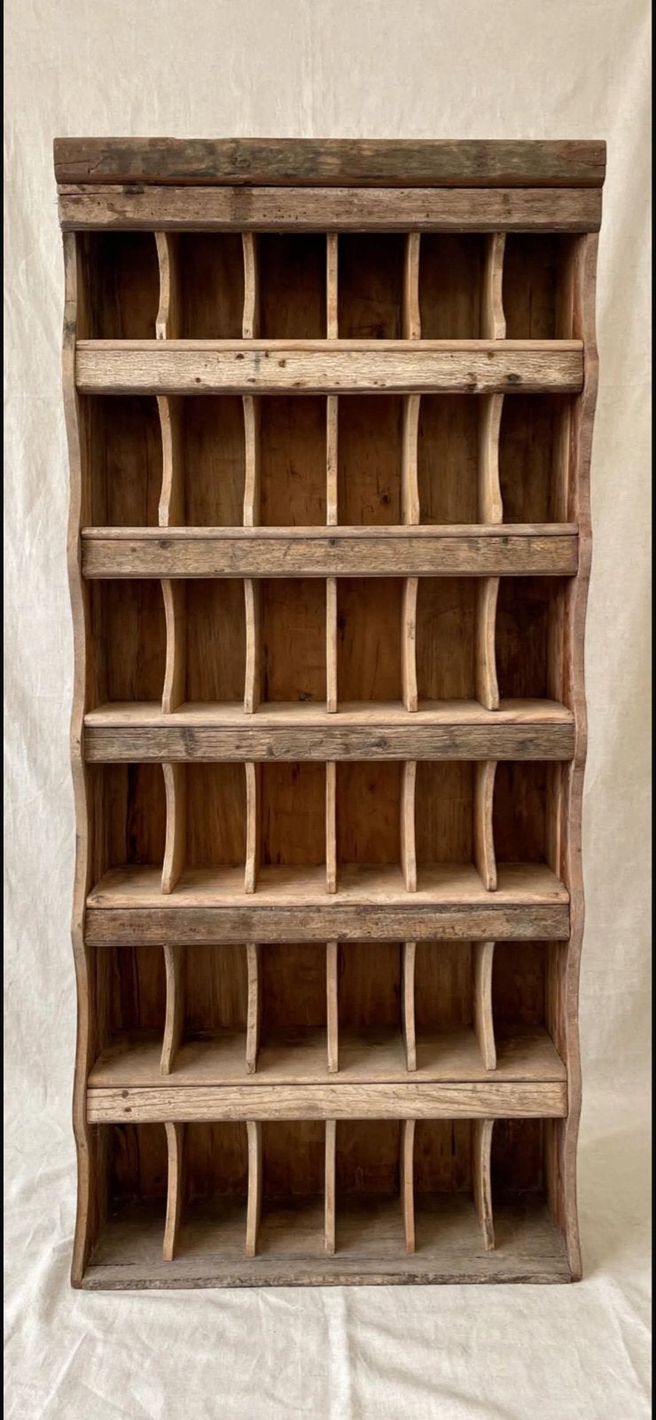 Unieke Oude Houten Vakkenkast - 230 cm Hoog, Ophalen