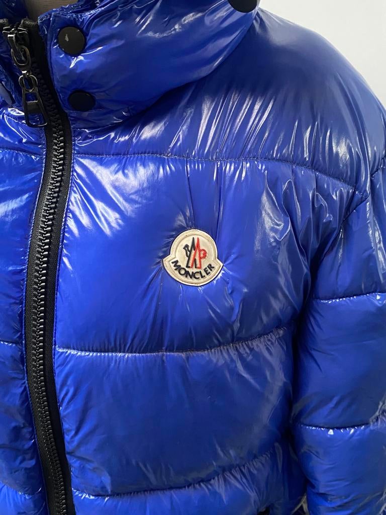 Moncler dikke donsjas puffer gewatteerde jas NIEUWSTAAT !!, Ophalen of Verzenden, Zo goed als nieuw, Overige maten, Blauw
