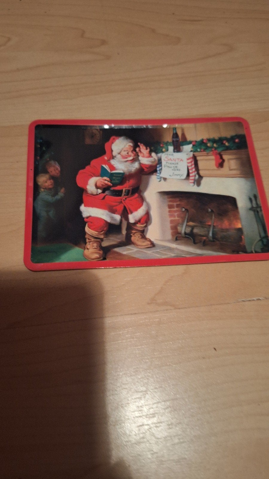 Coca-Cola Ansichtkaart van IJzer - Kerstman, Verzamelen, Ophalen, 1980 tot heden, Ongelopen, Feest(dag)