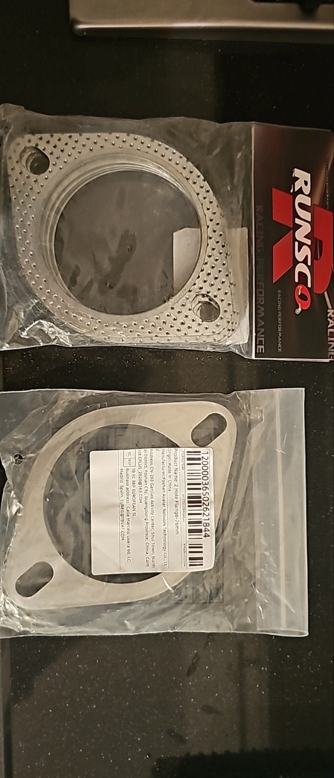 Nieuwe 3 inch uitlaatpakking en flens - RUNSCO Racing Perfor, Auto diversen, Ophalen of Verzenden