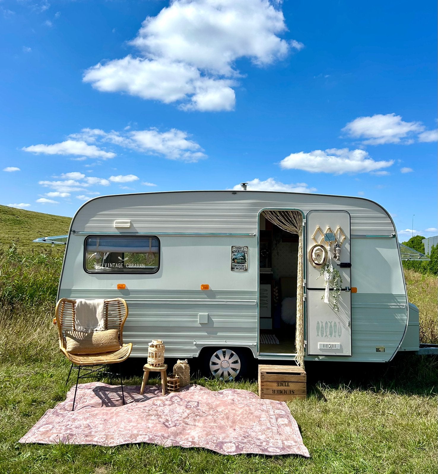 Retro Caravan, Caravans en Kamperen, Bedrijf, Treinzit, Luifel, 500 - 750 kg