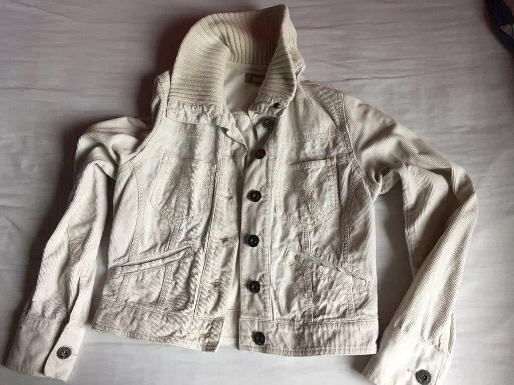 Ribcord kort jasje jas jack WE maat M roomwit/beige, Maat 38/40 (M), WE, Beige, Ophalen of Verzenden