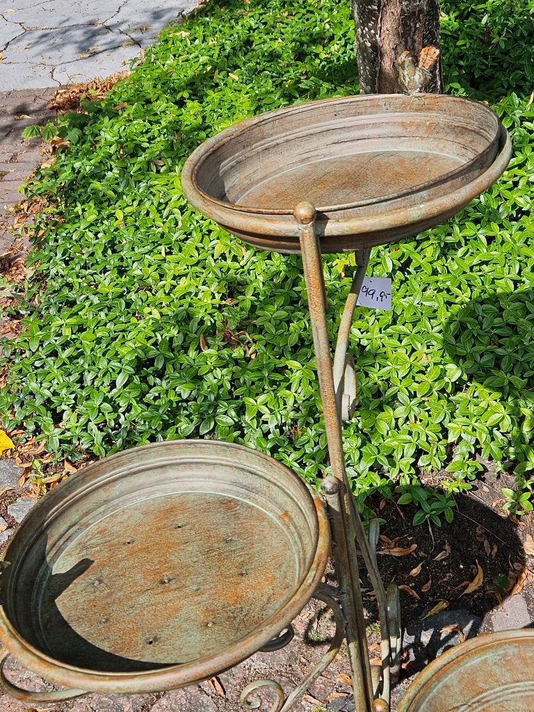 VOEDERSCHAAL / WATERSCHAAL EN BLOEMBAK / 3 IN 1, Tuin en Terras, Nieuw, Metaal, Info@huisentuindecoratiemarie.nl, Huis en tuin decoratie marie