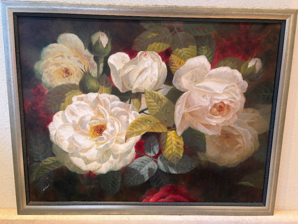 Schilderij Hans de Vogel, Ophalen, Bloemen