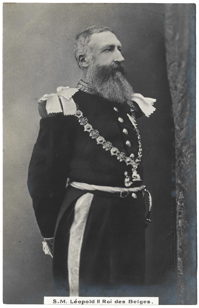 Belgie (6) Leopold II, Verzenden, Zo goed als nieuw, Buitenland, Kaart, Foto of Prent