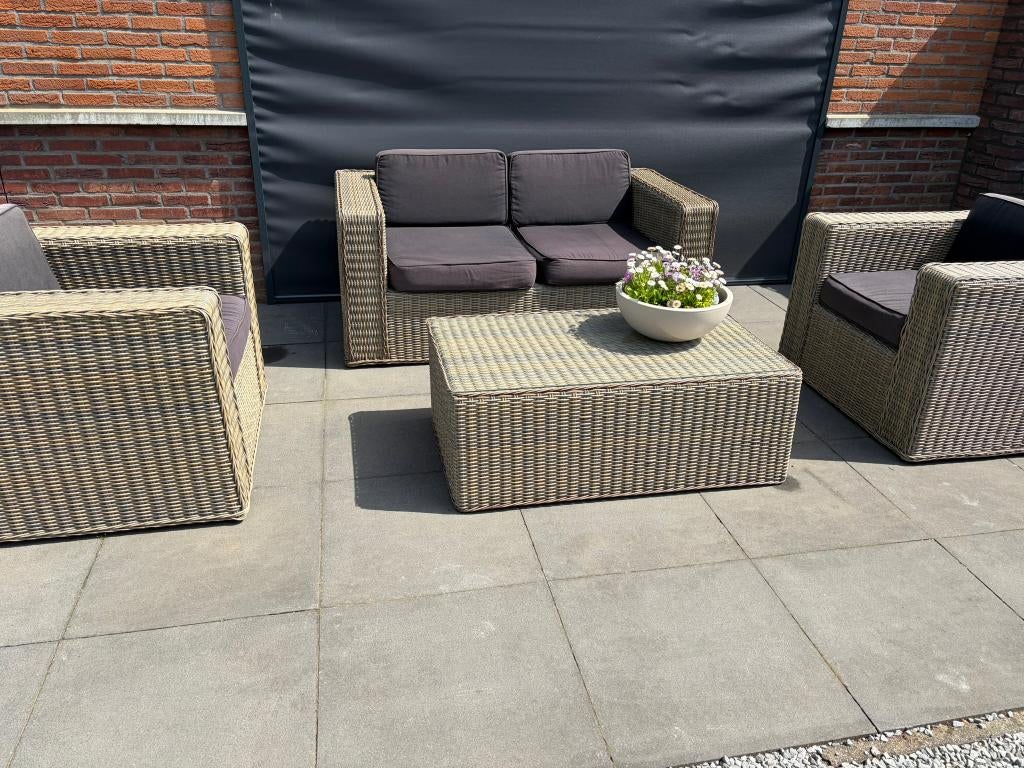 Madison loungeset wicker 4-delig, Ophalen, 4 zitplaatsen, Gebruikt, Bank
