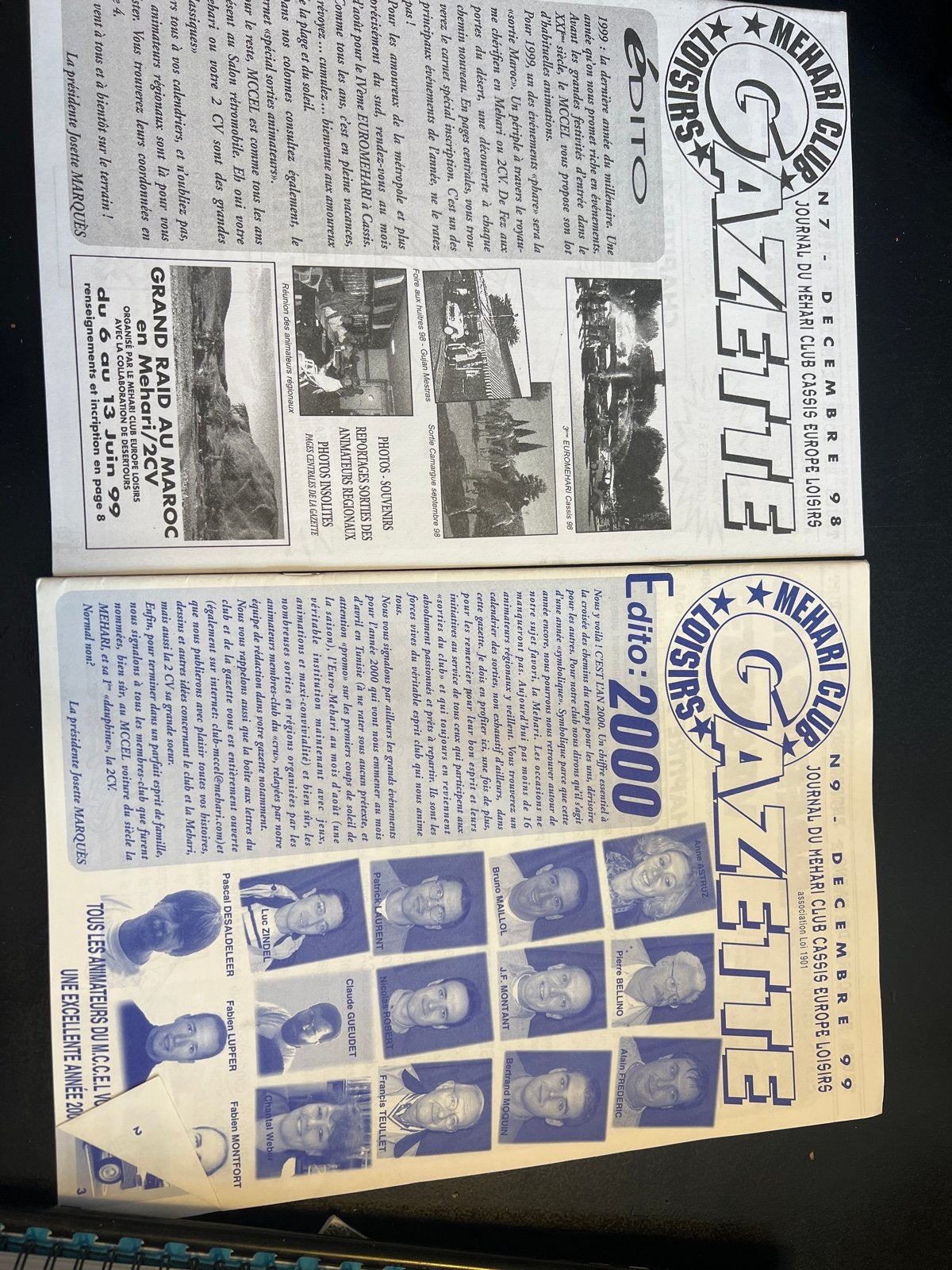 Mehari Club Gazette N7 (1998) & N9 (1999) - Zeldzame Uitgave, Ophalen of Verzenden, Gelezen, Overige typen