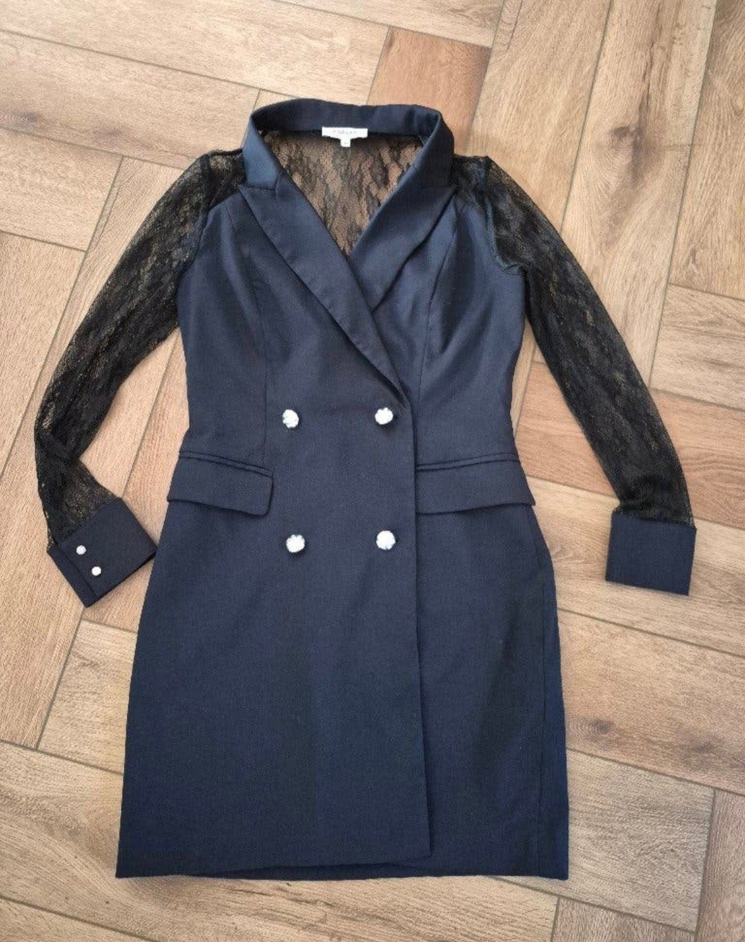 Prachtige donkerblauwe blazer jurk van Morgan, maat 40, Kleding | Dames, Jurken, Maat 38/40 (M), Blauw, Zo goed als nieuw, Morgan