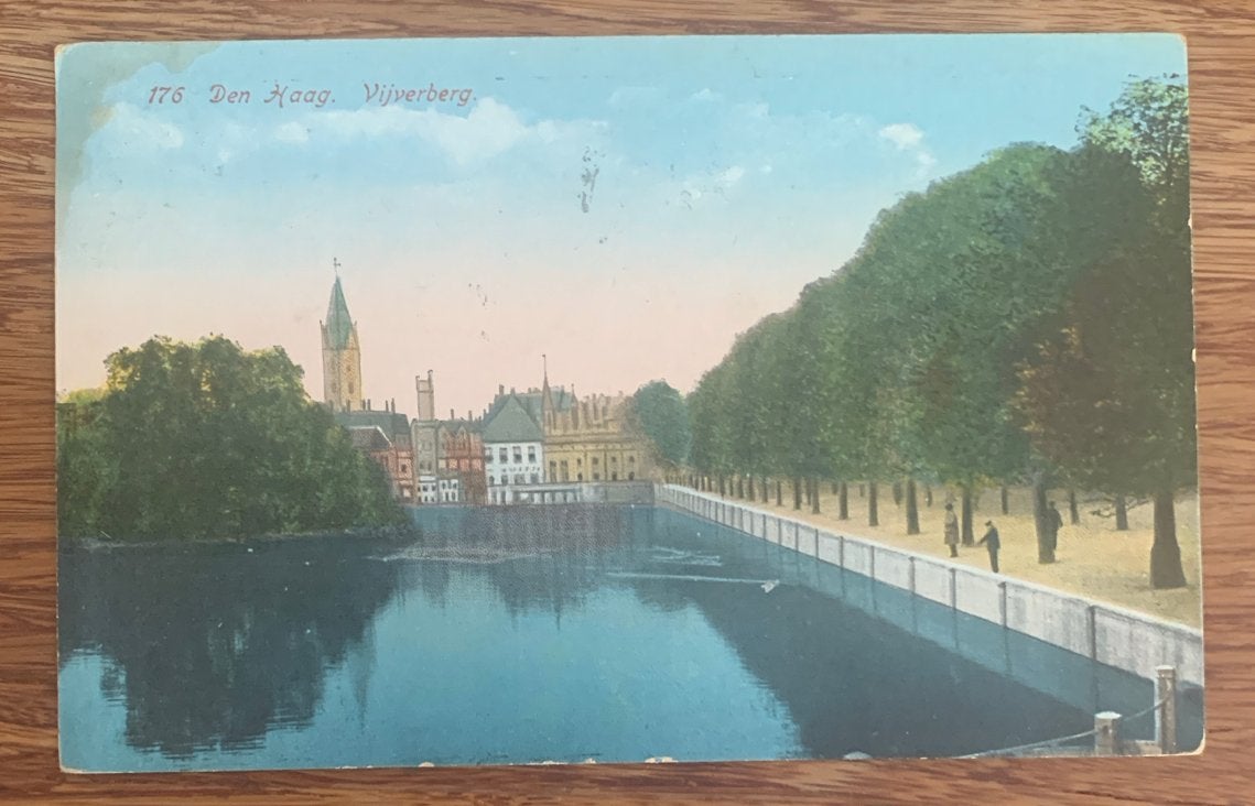 Oude Ansichtkaart Den Haag, Vijverberg, Ophalen of Verzenden, Voor 1920, Gelopen, Zuid-Holland