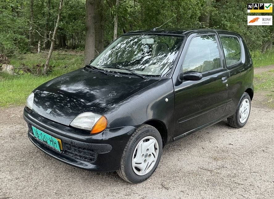 Fiat 600 1.1 Nieuwe APK Inruil is mogelijk, Auto's, Fiat, Voorwielaandrijving, Zwart, Origineel Nederlands, Handgeschakeld