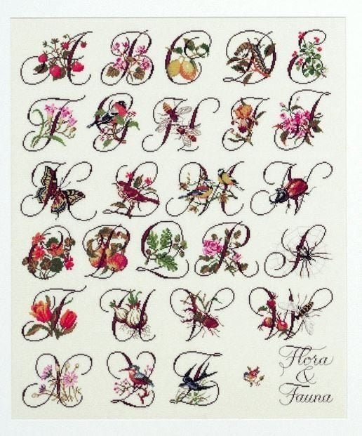 Pako Borduurpakket- telpatroon Flora & Fauna ABC - 219.244 -, Hobby en Vrije tijd, Borduren en Borduurmachines, Ophalen of Verzenden