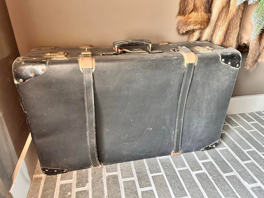 Antieke Kofferset - Vintage Reiskoffer Decoratie, Sieraden, Tassen en Uiterlijk, Koffers, Overige materialen, Gebruikt, Slot, 35 tot 45 cm