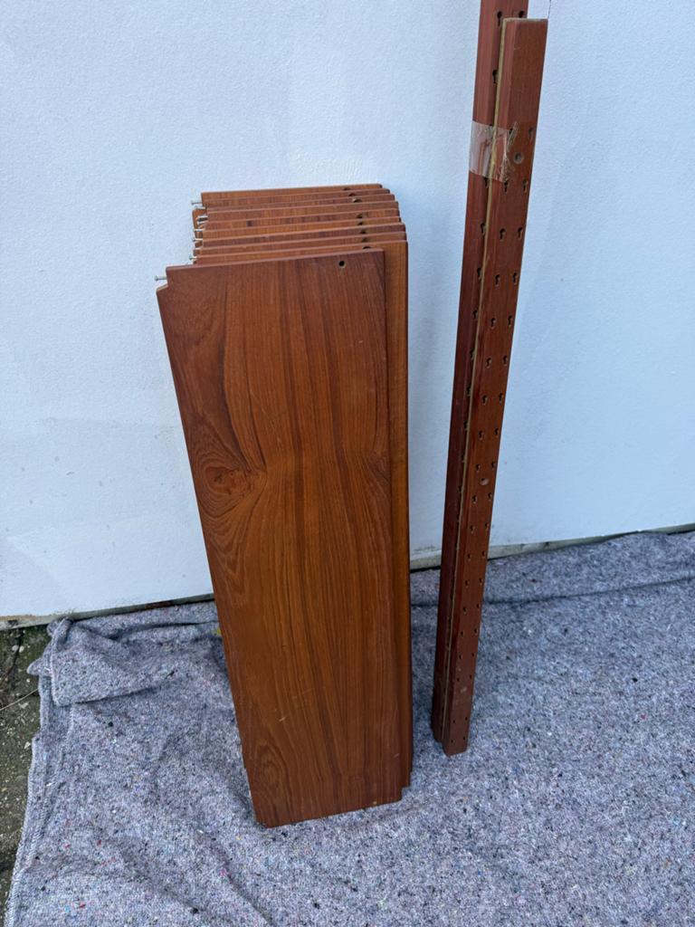 Teak wandsysteem onderdelen Sven Ellekaer Hansen jaren 60, Ophalen