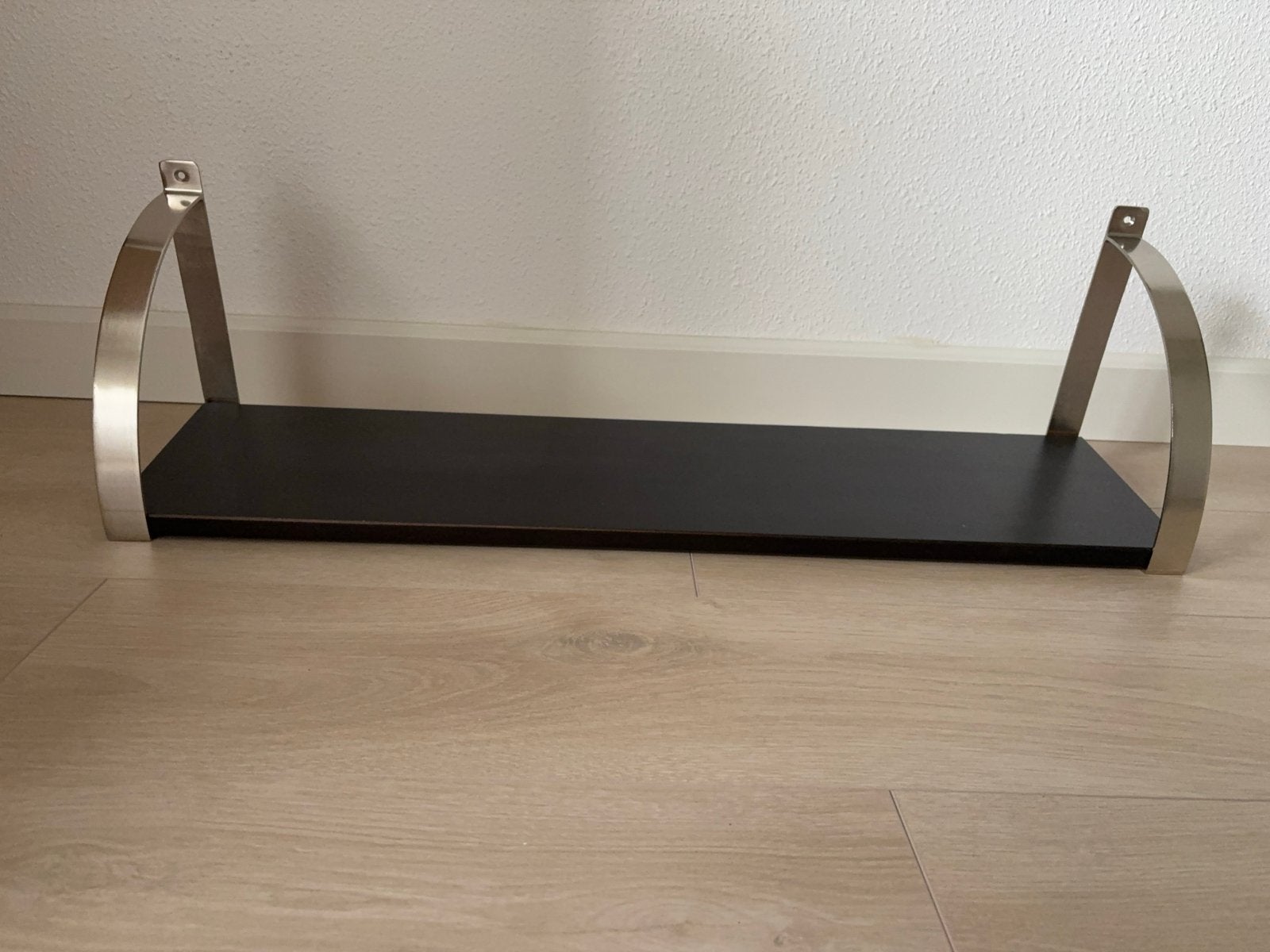 Zwevende wandplank met RVS beugels, Huis en Inrichting, Woonaccessoires | Wandplanken en Boekenplanken, Ophalen, Zo goed als nieuw