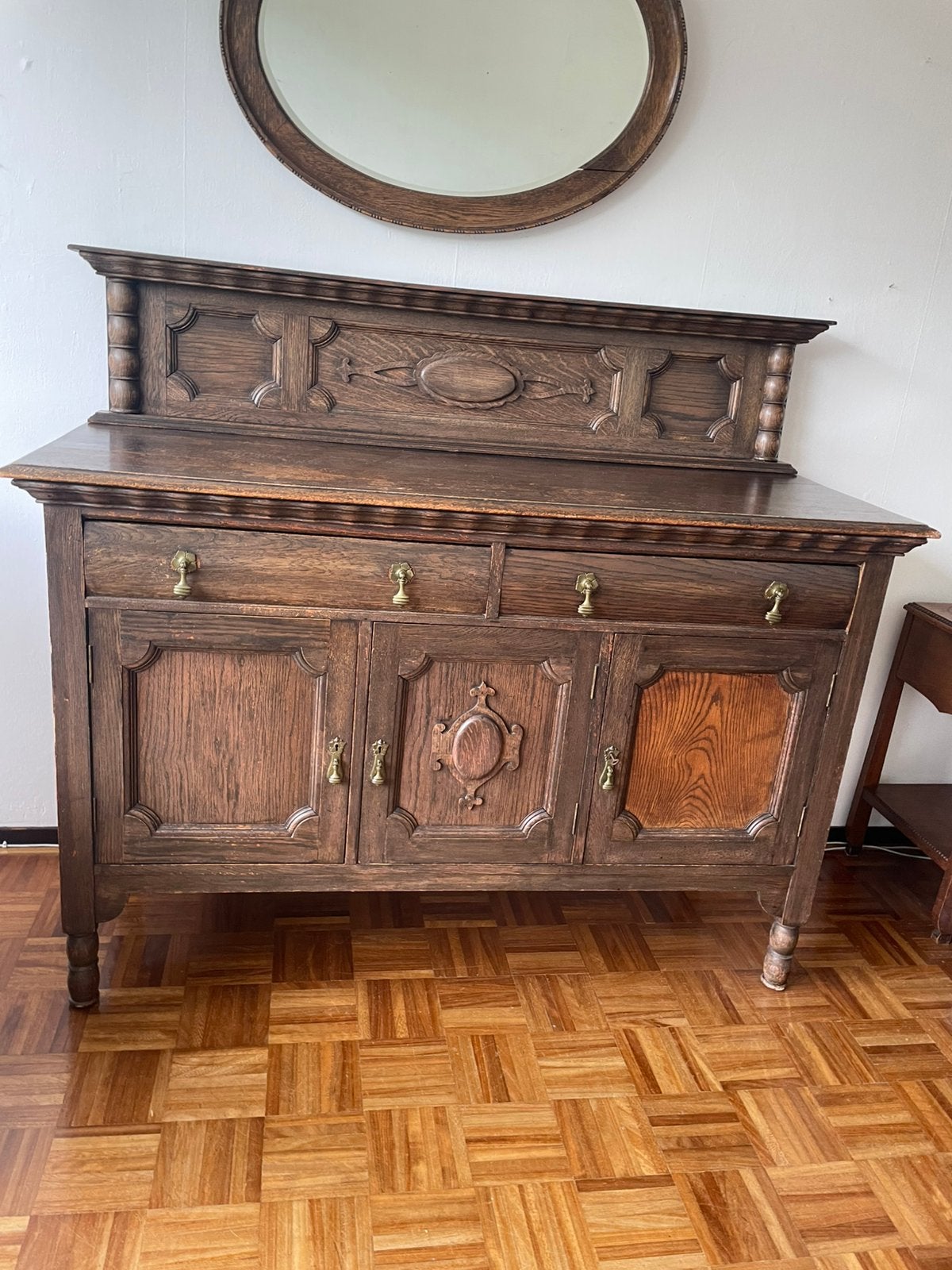 Antieke eiken dressoir, Antiek en Kunst, Ophalen of Verzenden