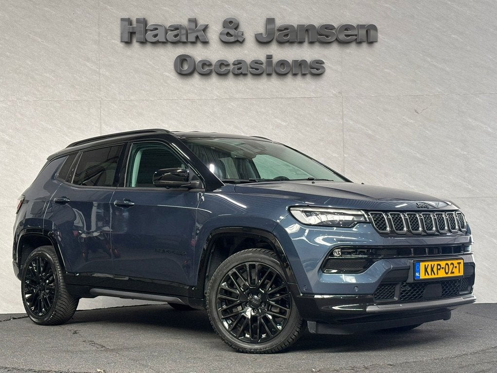 Jeep Compass 1.5 E-Hybrid MHEV Night Eagle Leder Acc Led, Auto's, Jeep, Automaat, Gebruikt, Zwart, 4 cilinders