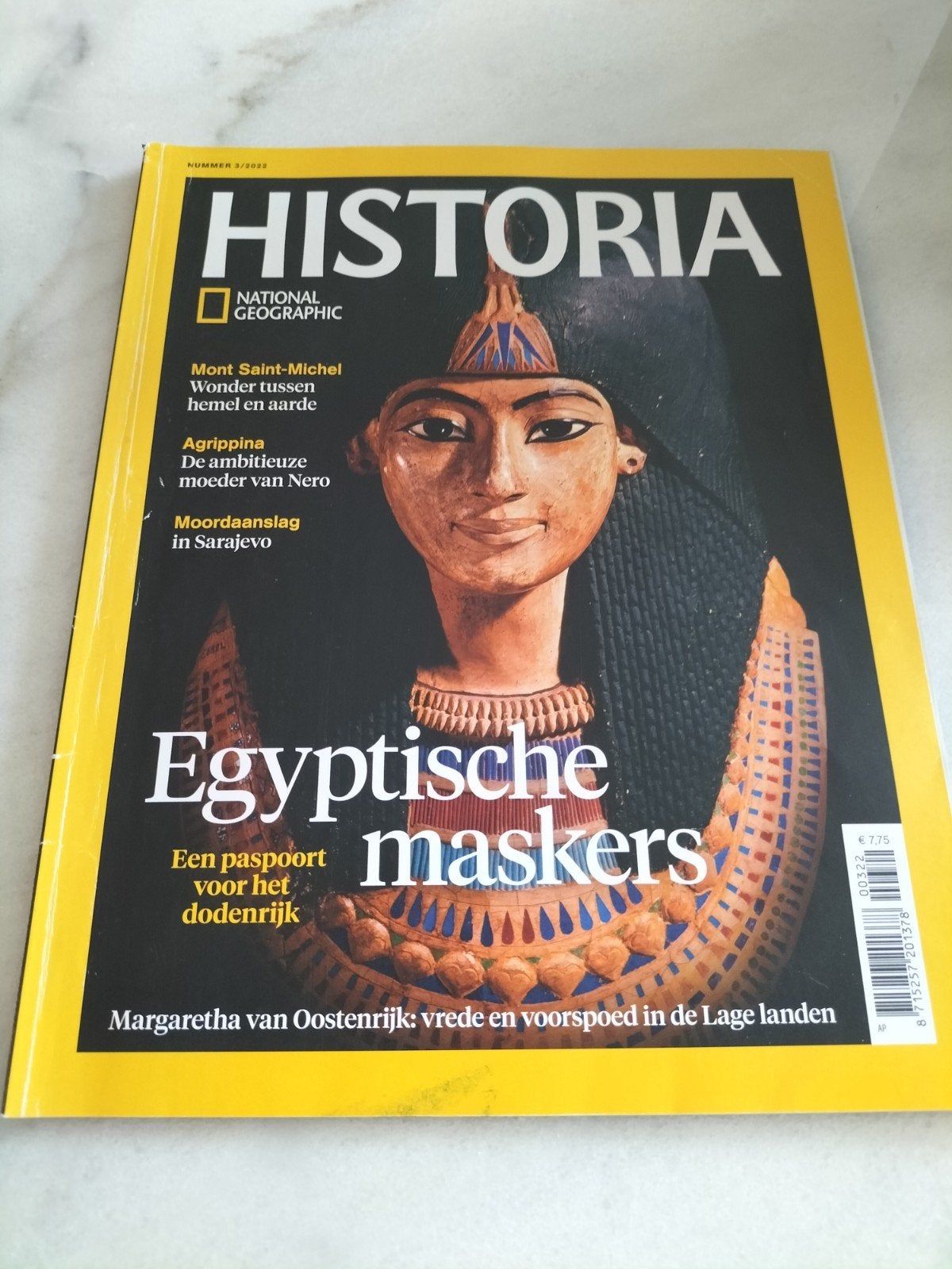 National Geographic Historia - Egyptische maskers (3/2022), Ophalen of Verzenden, Zo goed als nieuw, Overige typen