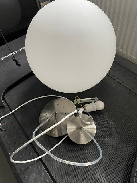sfeervolle bollamp, Huis en Inrichting, Ophalen, Stijlvol, past bij een retro of Deens interieur., Zo goed als nieuw, Glas