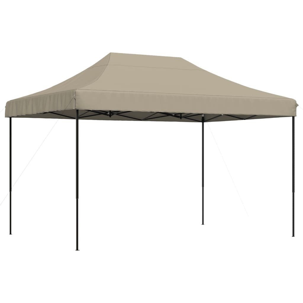 Partytent inklapbaar pop-up 410 x 279 x 315 cm taupe *NIEUW*, Tuin en Terras, Ophalen, Nieuw, Minder dan 5 meter, Opvouwbaar