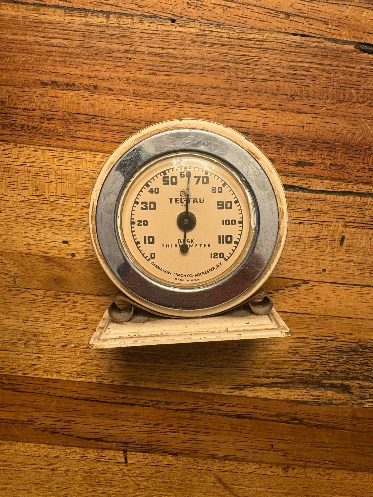 Antieke Tel-Tru Desk Thermometer - Made in U.S.A., Ophalen of Verzenden