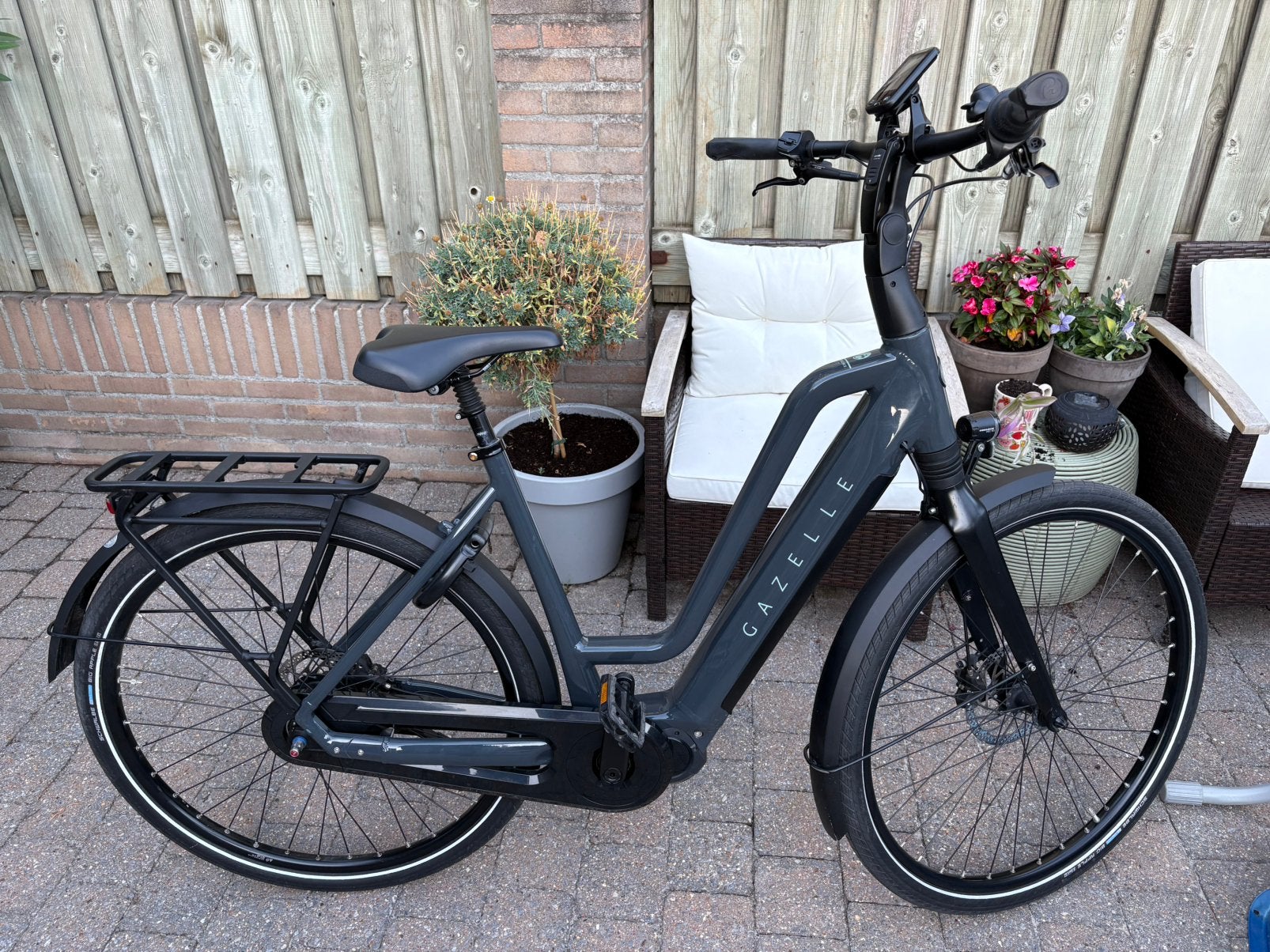 Gazelle Chamonix C7 HMS (geen jaar oud, als nieuw, 1100 km), Ophalen, Zo goed als nieuw, 51 tot 55 cm, 50 km per accu of meer