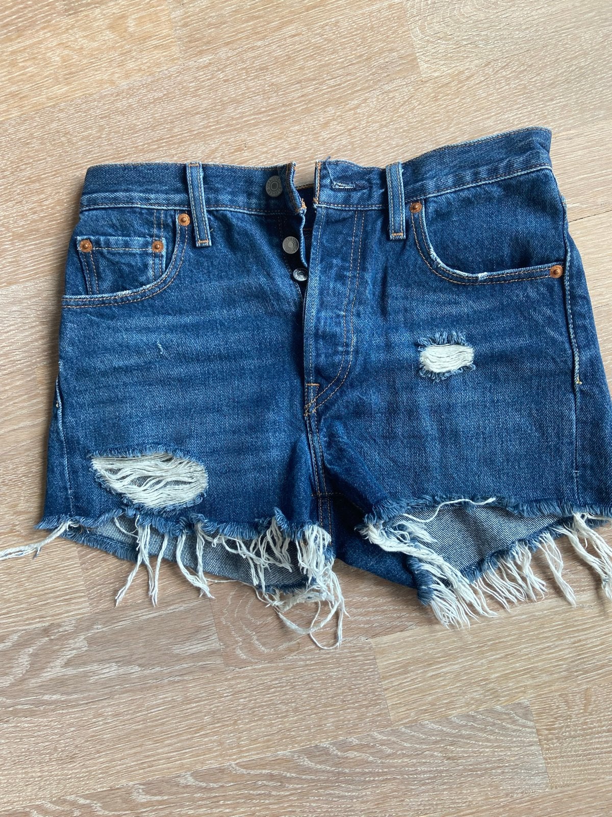 Levi's Premium Denim Shorts - Blauw, Maat W24, Ophalen of Verzenden, Zo goed als nieuw, Blauw, W27 (confectie 34) of kleiner