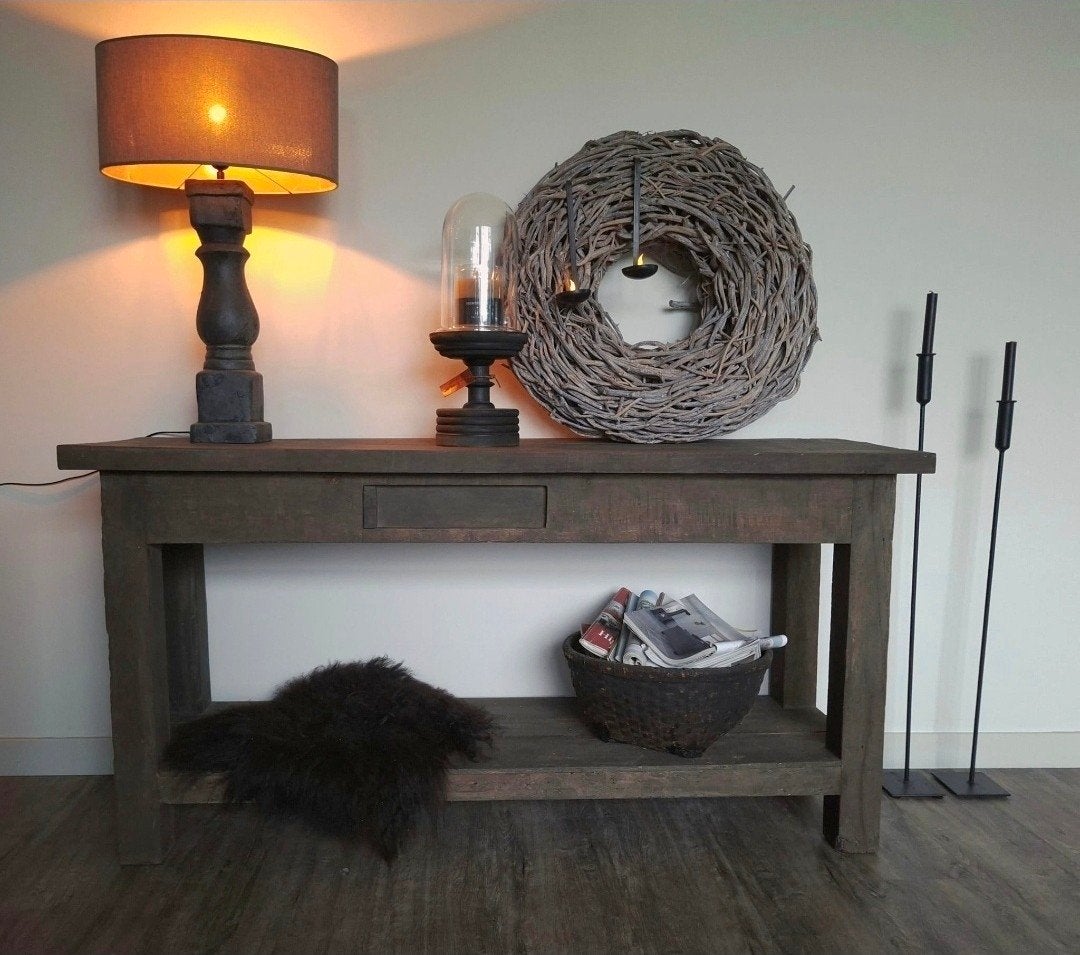 Aura peeperkorn side table, Ophalen, 25 tot 50 cm, Rechthoekig