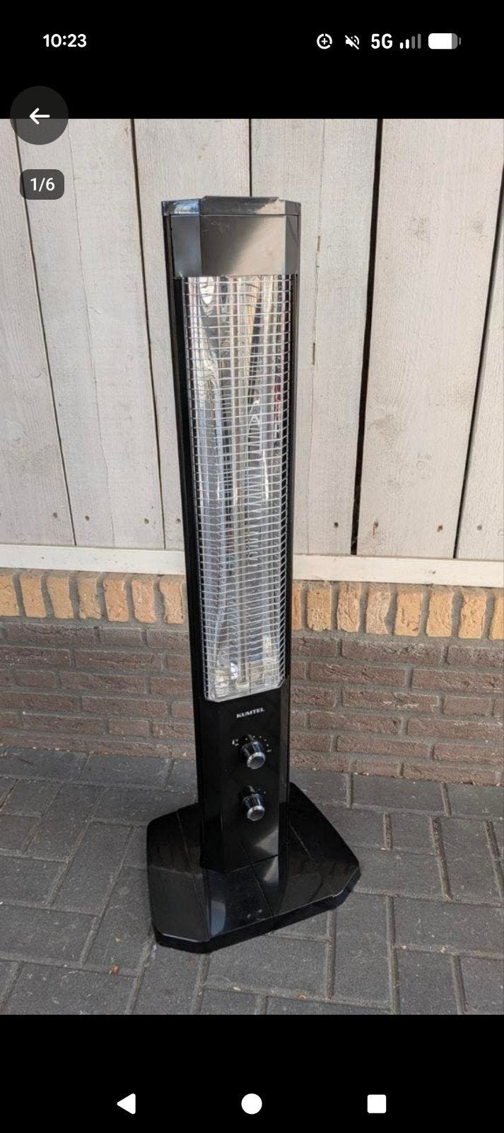 Kumtel terrasheater elektrische heather voor buiten, Tuin en Terras, Ophalen, Gebruikt, Vloer