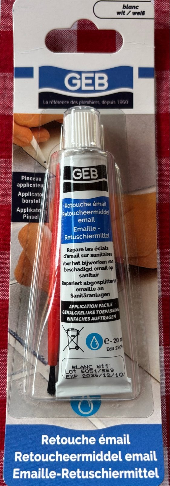 GEB Emaille Retoucheermiddel Wit - Nieuw, Ophalen of Verzenden, Nieuw, Overige typen
