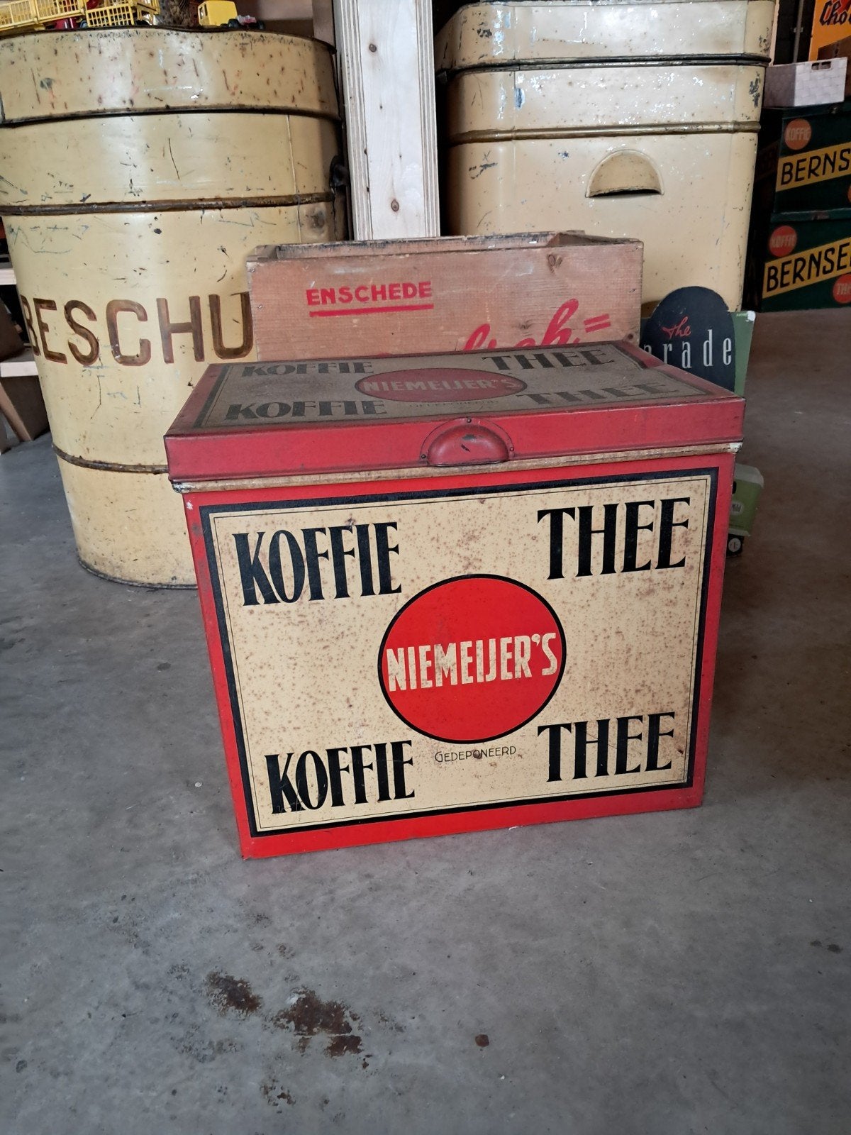 Niemeijers Groningen koffie en thee winkelblik, Ophalen of Verzenden, Gebruikt, Koffie