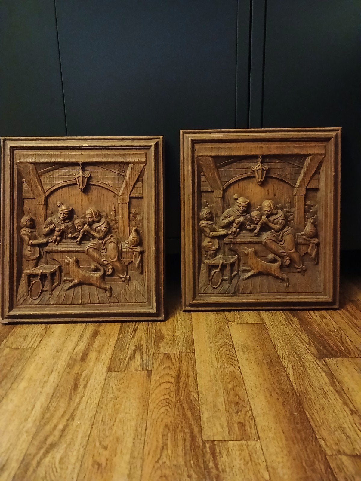 Set van 2 kunst stof  Wandpanelen - breedte 33 cm lengte 38, Ophalen of Verzenden