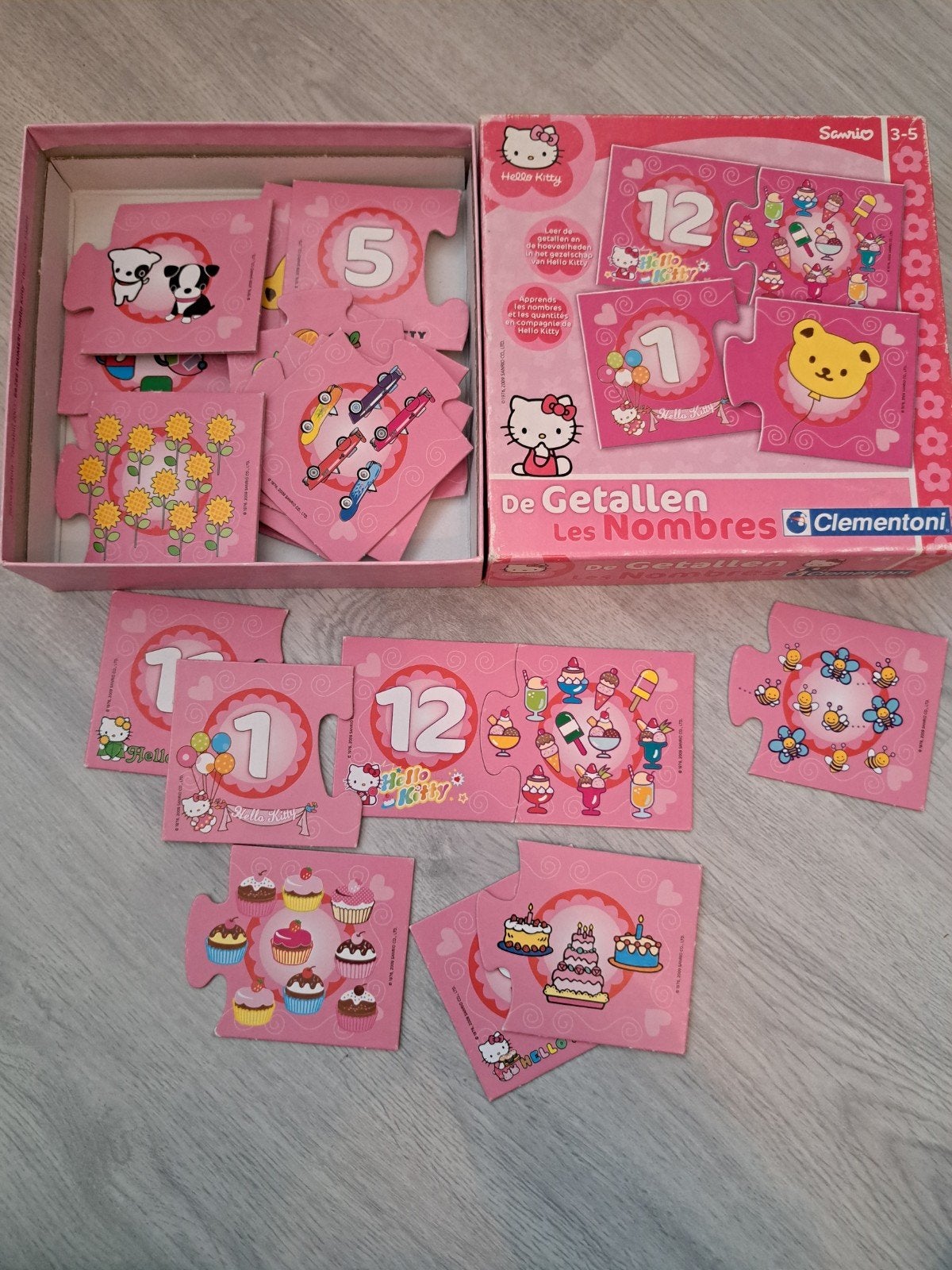 Hello Kitty leer de getallen - puzzel / spel, Ophalen of Verzenden, Puzzelen