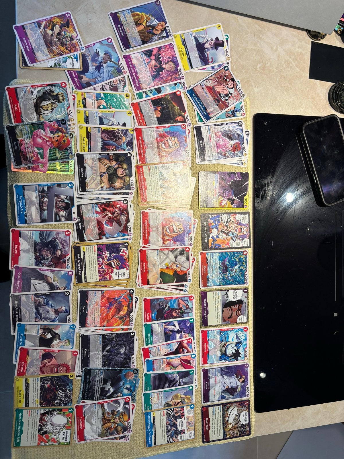 One Piece Kaarten - Diverse Collectie (deels ST35), Ophalen of Verzenden, Zo goed als nieuw, Meerdere kaarten