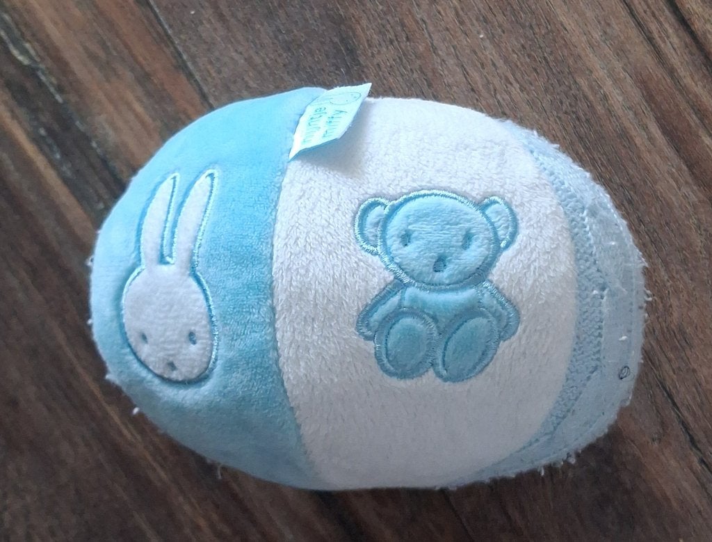 Nijntje miffy bal met rammelaar er in, Verzenden, Zo goed als nieuw, Rammelaar, Met geluid
