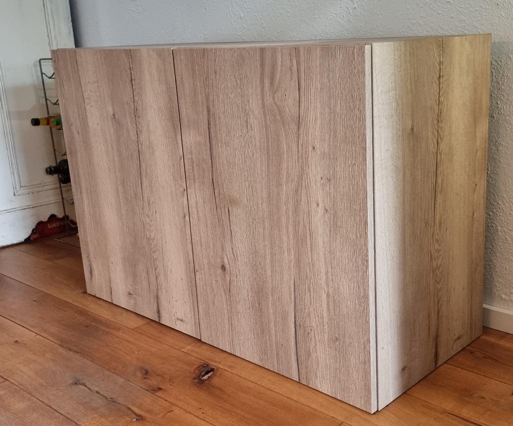 Aquariumkast 120x50x80cm - Eiken, Dieren en Toebehoren, Vissen | Aquaria en Toebehoren, Gebruikt, Aquariummeubel, Ophalen
