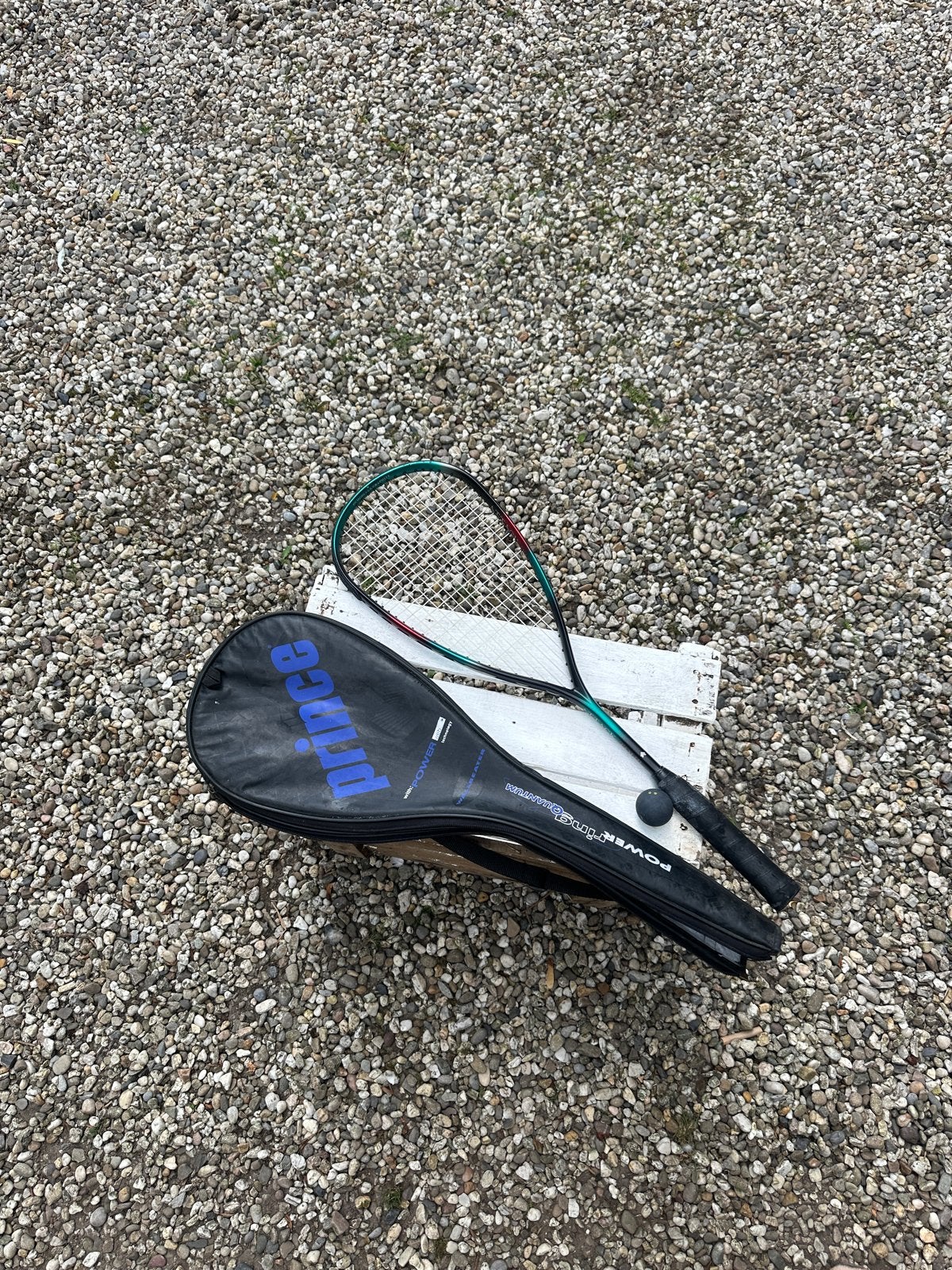Prince Squash Racket met hoes en bal, Ophalen, Gebruikt, Racket, Prince