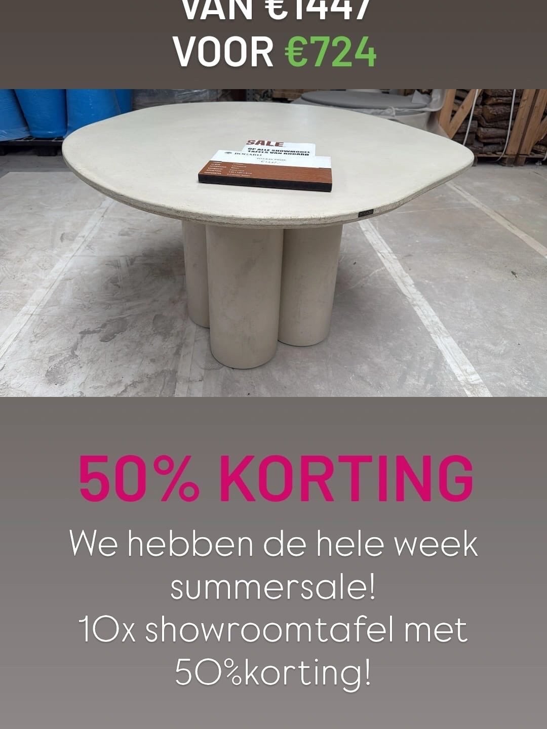 Summer Sale: 50% korting op Bogard showroom tafels, Ophalen, 200 cm of meer, 50 tot 100 cm, Zo goed als nieuw