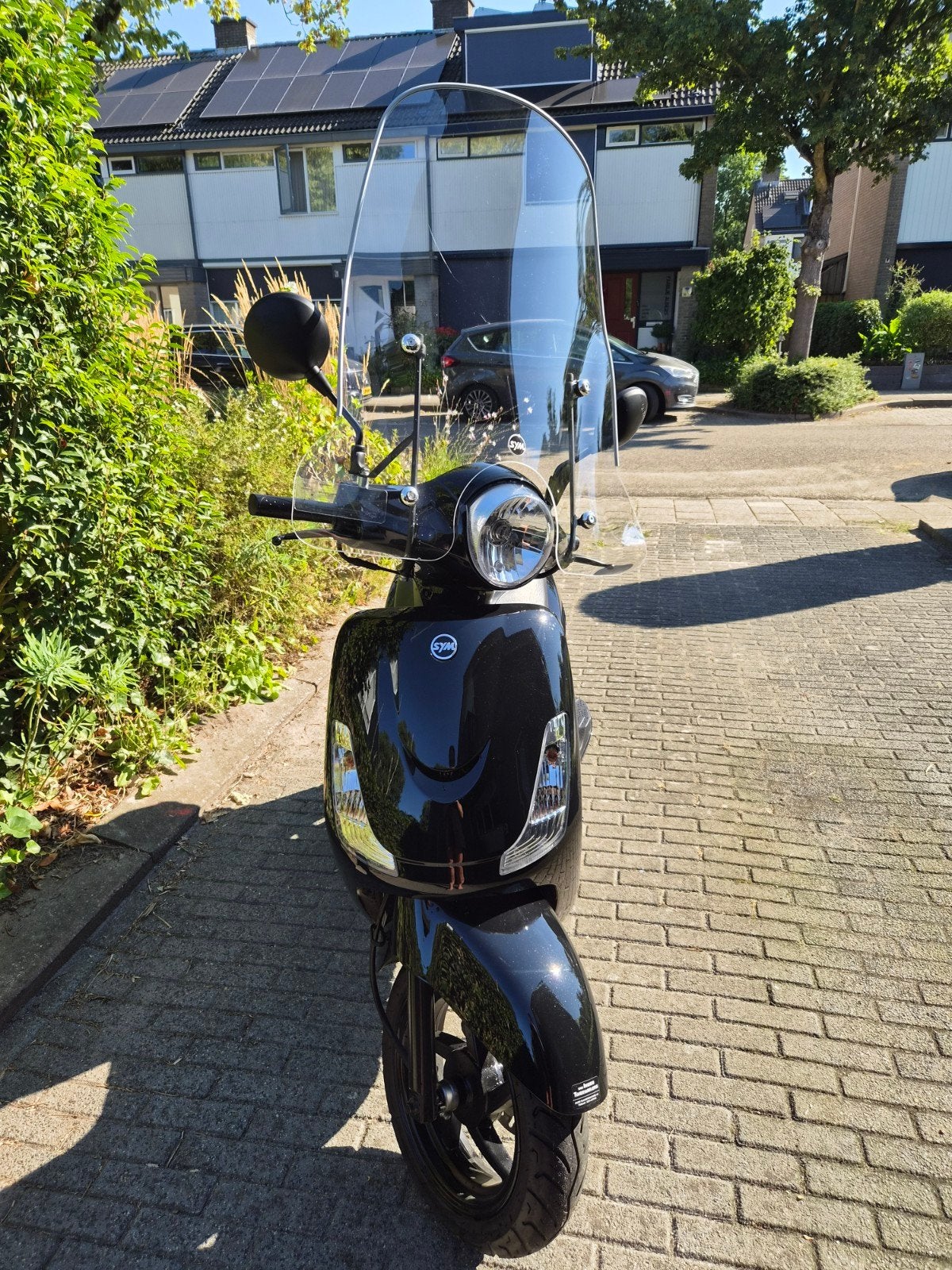 Sym Fiddle II 45 km/u Bromscooter glans zwart- Zo goed als n, Fietsen en Brommers, Scooters | SYM, Ophalen, Maximaal 45 km/u, Zo goed als nieuw