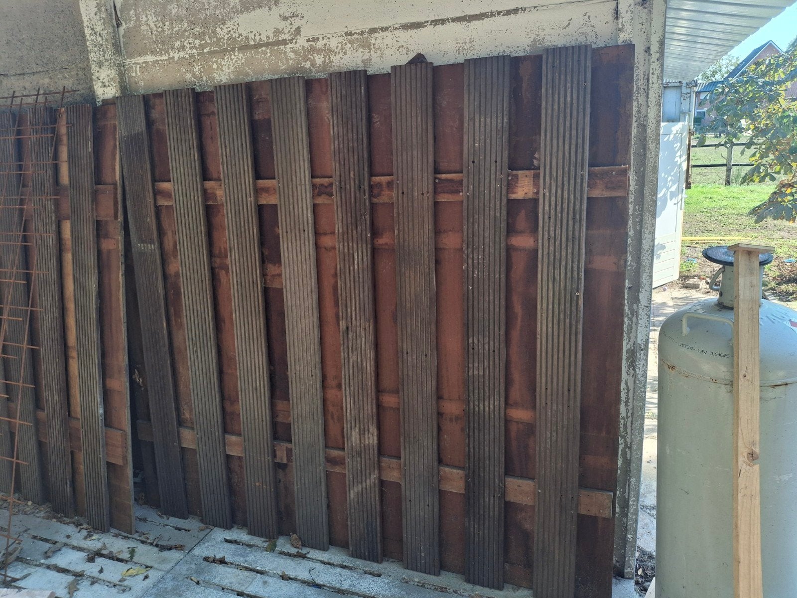 Hardhouten schuttingspanelen, Tuin en Terras, Ophalen, Hout, Minder dan 3 meter, 1 tot 2 meter