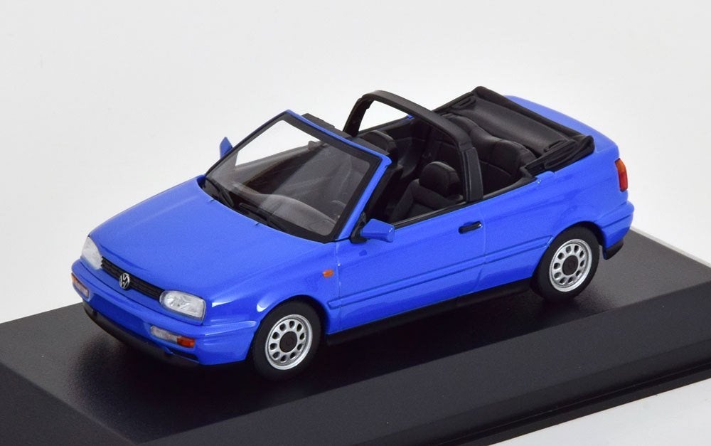 Maxichamps 1:43 Volkswagen Golf 3 Cabriolet 1997 blauw, -, Nieuw, Ophalen of Verzenden, -