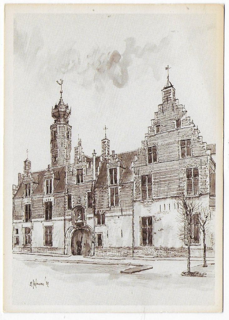 Bergen op Zoom Markiezenhof Ongelopen Ansichtkaart (B7971), Ophalen of Verzenden, 1960 tot 1980, Noord-Brabant