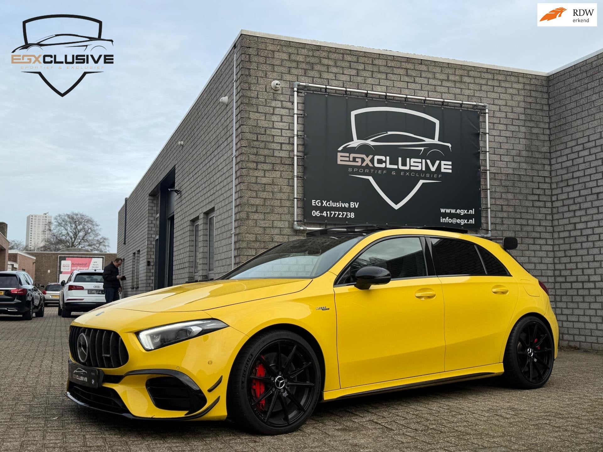 Mercedes-Benz A-klasse AMG 45 S 4MATIC+ Edition 1 HUD/360Cam, Auto's, Automaat, Dealer onderhouden, Gebruikt, Euro 6