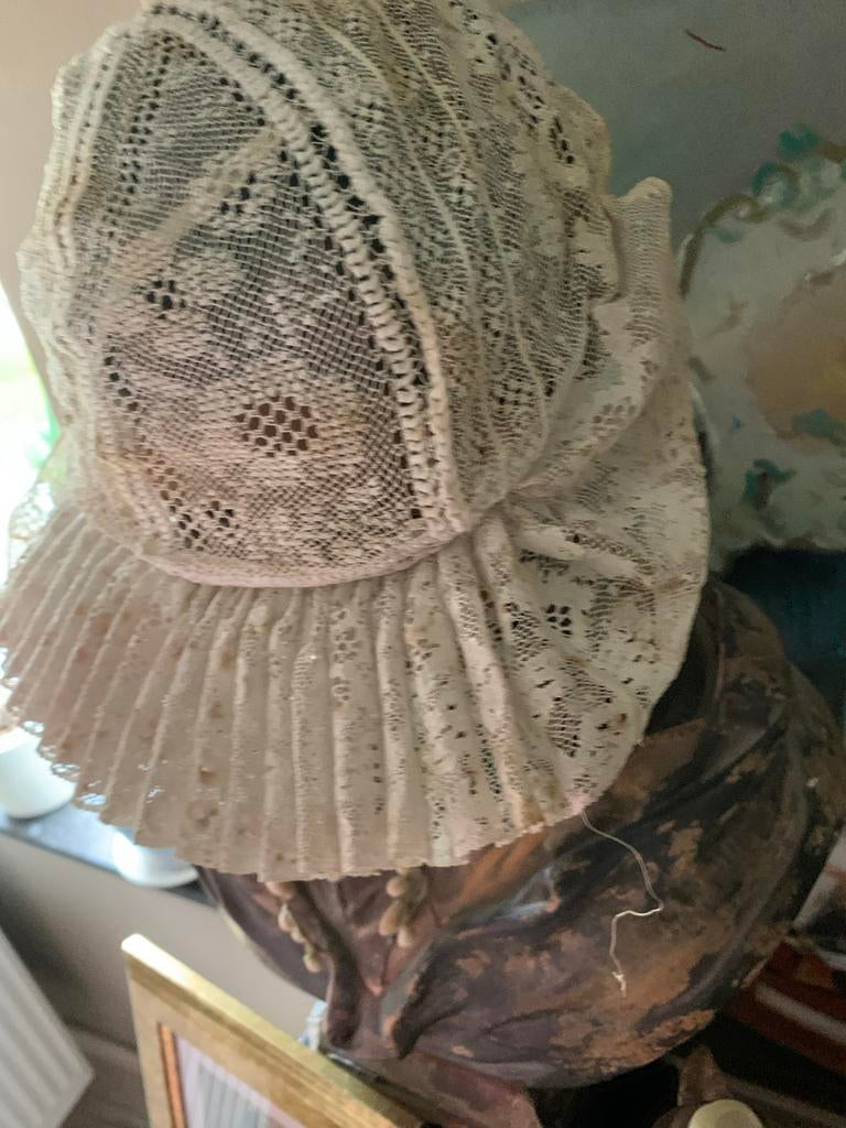 Antieke Klederdracht flodder Muts - Handgemaakt Kant, Antiek en Kunst, Ophalen of Verzenden, Dames